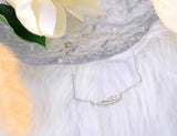 Angel's Wings Charm Bracelet Stainless Steel Rhinestone Jewelry FB23006