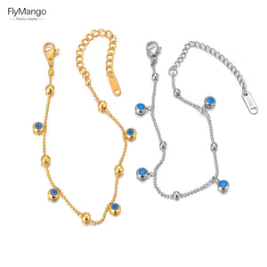 Stainless Steel Eye Charm Bracelet Bangle for Women FB23127