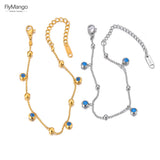 Stainless Steel Eye Charm Bracelet Bangle for Women FB23127