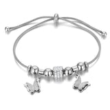 Snake Chain Bracelet with Butterfly Charm
