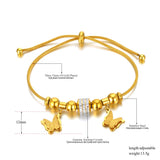 Snake Chain Bracelet with Butterfly Charm