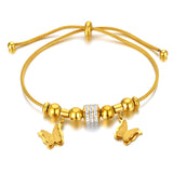 Snake Chain Bracelet with Butterfly Charm