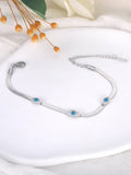 Stainless Steel Eye Charm Bracelet Snake Chain Jewelry