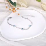 Stainless Steel Eye Charm Bracelet Snake Chain Jewelry