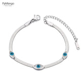 Stainless Steel Eye Charm Bracelet Snake Chain Jewelry