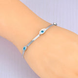 Stainless Steel Eye Charm Bracelet Snake Chain Jewelry