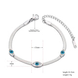 Stainless Steel Eye Charm Bracelet Snake Chain Jewelry
