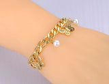 Stainless Steel Butterfly Charm Bracelet for Women