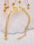 Stainless Steel Roman Numeric Circle Chain Bracelet Bangle Charm
