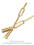 Stainless Steel CZ Crystal Charm Pendant Necklace Hiphop/Rock Link Chain Jewelry