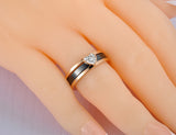 Titanium Stainless Steel Heart Wedding Ring FR19100