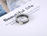 Titanium Stainless Steel Heart Wedding Ring FR19100