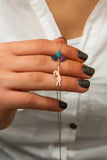 Rose Plated 925 Sterling Silver Necklace, Stylish Jewelry