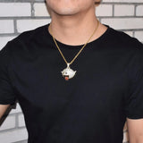 Flying Ghost Hip Hop Pendant Bling Men's Necklace