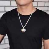 Flying Ghost Hip Hop Pendant Bling Men's Necklace