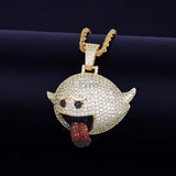 Flying Ghost Hip Hop Pendant Bling Men's Necklace