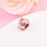 Flying Unicorn Pig Charm Beads S925 Couple Pendant Bracelet