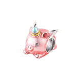 Flying Unicorn Pig Charm Beads S925 Couple Pendant Bracelet