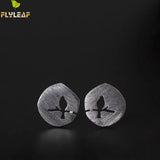 925 Silver Tree Branch Bird Stud Earrings Women Jewelry
