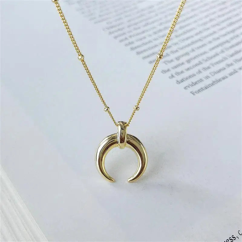 Moon 925 Sterling Silver Necklace For Women Fine Jewelry