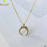 Moon 925 Sterling Silver Necklace For Women Fine Jewelry