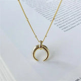 Moon 925 Sterling Silver Necklace For Women Fine Jewelry