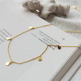 925 Sterling Silver Choker Necklace for Women - Round Piece