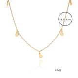 925 Sterling Silver Choker Necklace for Women - Round Piece