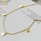 925 Sterling Silver Choker Necklace for Women - Round Piece
