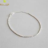 925 Silver Bamboo Car Flower Bucket Bracelet