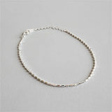 925 Silver Bamboo Car Flower Bucket Bracelet