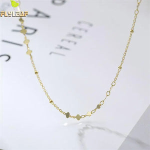 925 Silver Choker Necklace Peach Heart Sequins Fine Jewelry