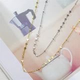 925 Silver Choker Necklace Peach Heart Sequins Fine Jewelry