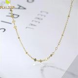 925 Silver Choker Necklace Peach Heart Sequins Fine Jewelry