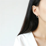 925 Silver Hollow Round Stud Earrings - Fine Jewelry