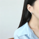 925 Silver Hammer Faces Stud Earrings Women Jewelry Ins Style
