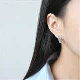 925 Silver Hammer Faces Stud Earrings Women Jewelry Ins Style