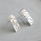 925 Silver Hammer Faces Stud Earrings Women Jewelry Ins Style