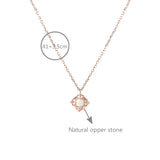 925 Silver Necklace Opper Stone Fine Jewelry