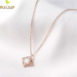 925 Silver Necklace Opper Stone Fine Jewelry