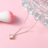 925 Silver Necklace Opper Stone Fine Jewelry