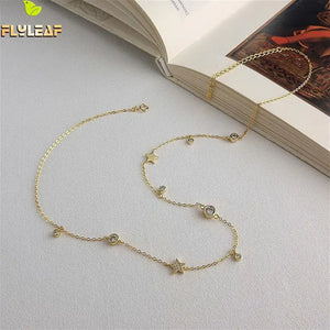 18k Real 925 Sterling Silver Necklace For Women