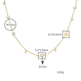 18k Real 925 Sterling Silver Necklace For Women