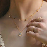 18k Real 925 Sterling Silver Necklace For Women