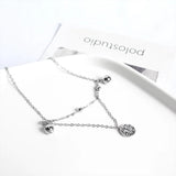 925 Sterling Silver Anklet For Women Chain Leg Fine Jewelry Anklets