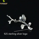Vintage Style Sterling Silver Magnolia Pin Brooch