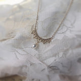 Crown Zircon Pearl Necklaces & Pendants 925 Sterling Silver Necklace