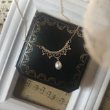 Crown Zircon Pearl Necklaces & Pendants 925 Sterling Silver Necklace