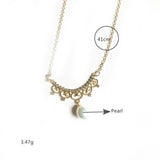 Crown Zircon Pearl Necklaces & Pendants 925 Sterling Silver Necklace