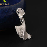 Ginkgo Leaves Pendant Necklace 925 Sterling Silver Jewelry